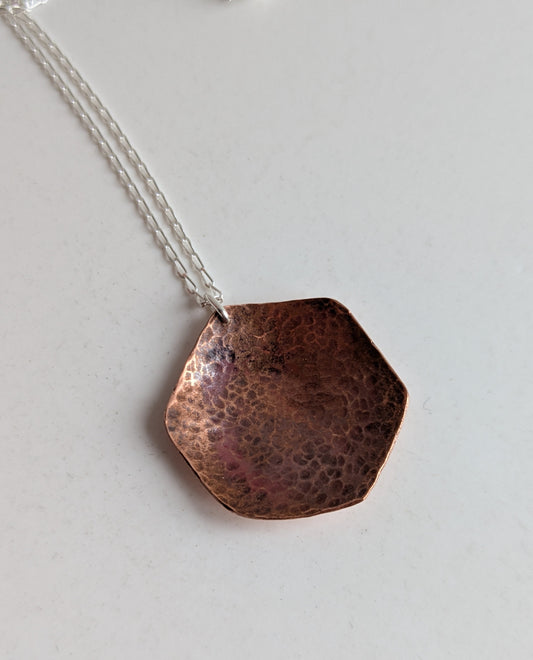 Copper Hexagon Pendant