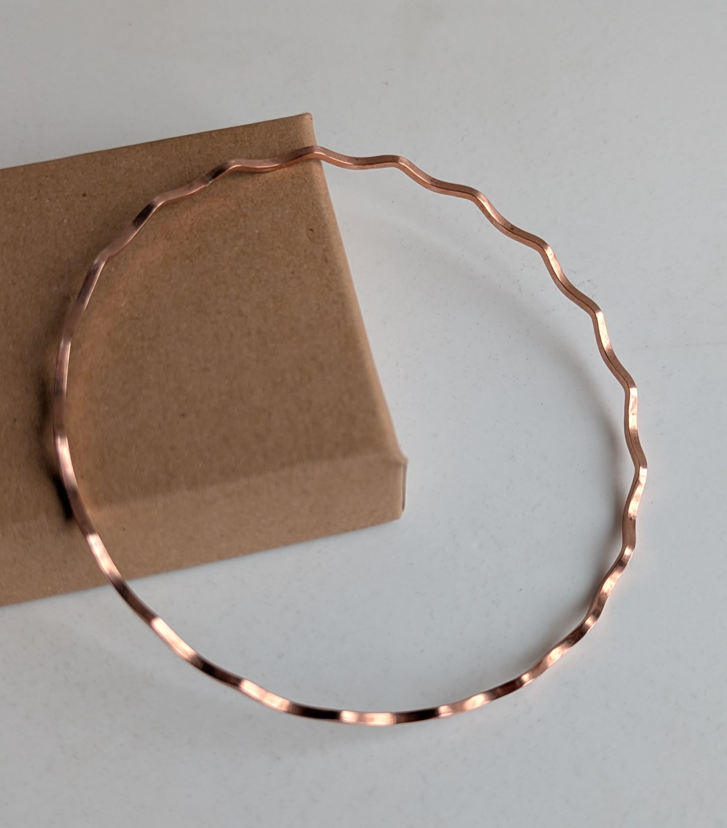 Copper Scalloped Wire Bracelet
