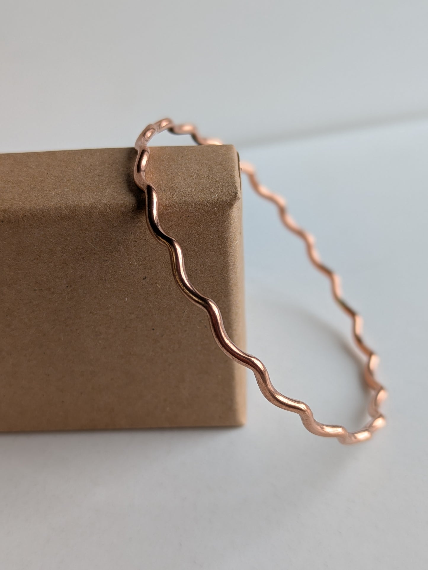 Copper Scalloped Wire Bracelet