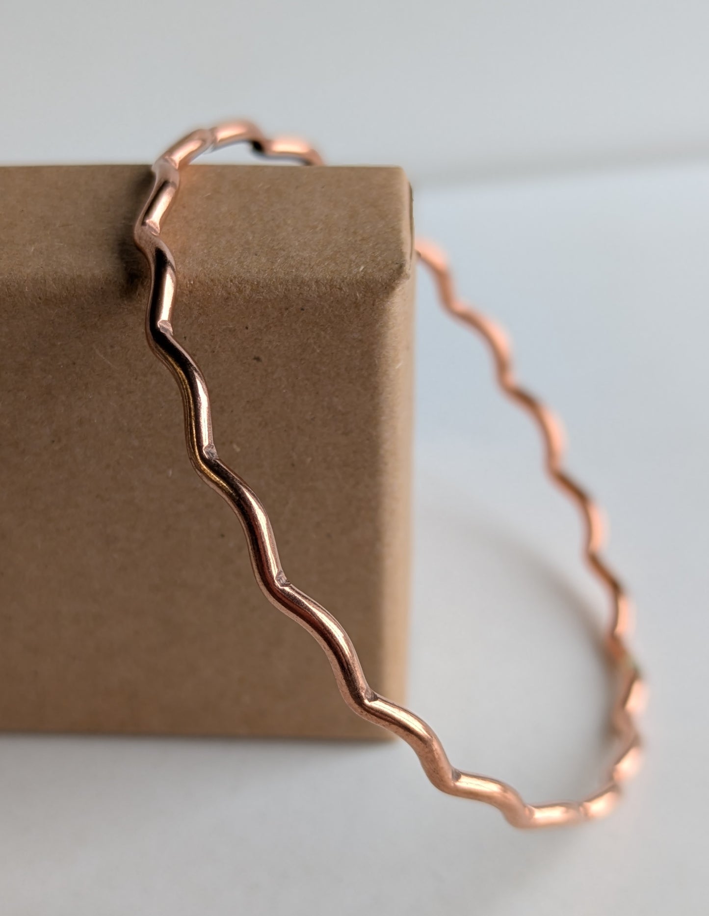 Copper Scalloped Wire Bracelet